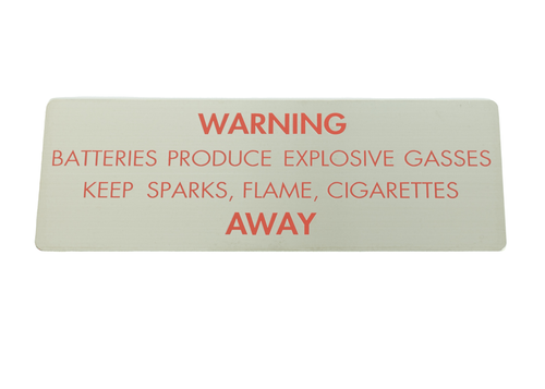 2. Battery Gases Label Stainless
