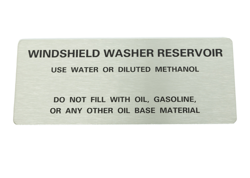 13. Windshield Washer Reservoir Label Stainless